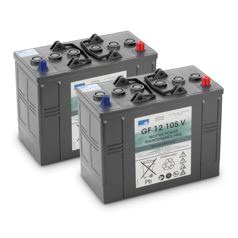 Battery kit Gel 2x 12V/105Ah, 24 V, 105 Ah, χωρίς ανάγκη για συντήρηση