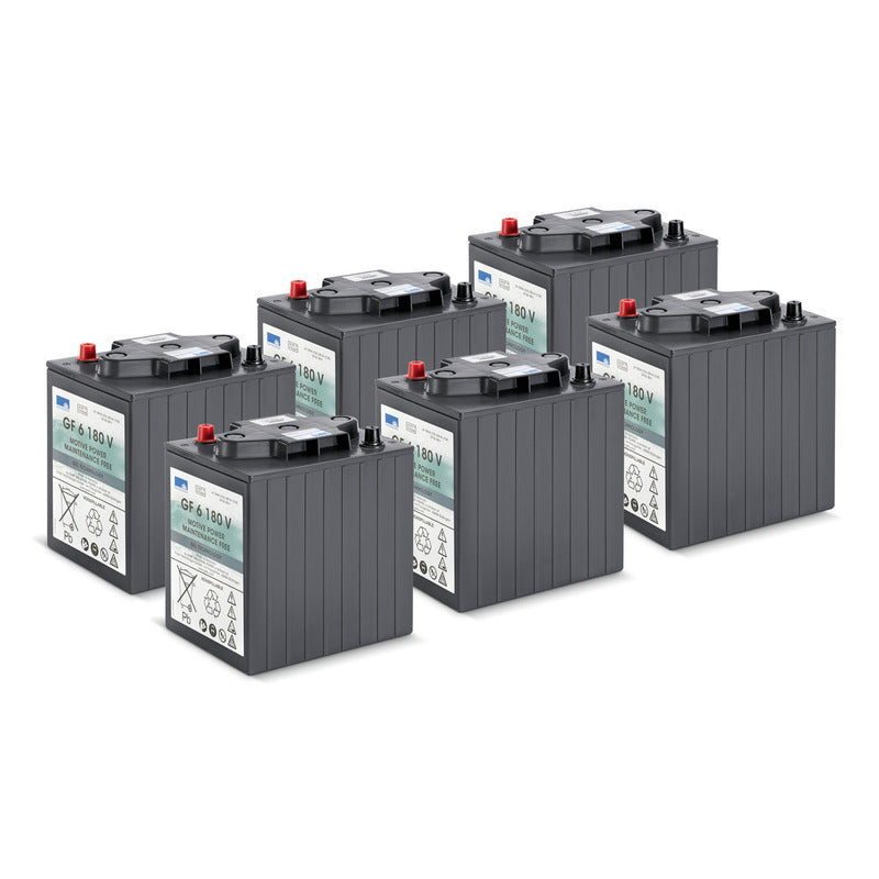 Battery kit Gel 6x 6V/180Ah, 36 V, 180 Ah, χωρίς ανάγκη για συντήρηση